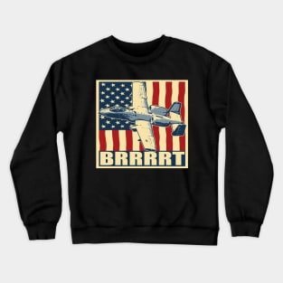 A-10 Warthog Airplane USAF Aircraft American Plane Crewneck Sweatshirt